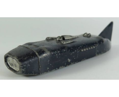   Dinky 23m 'Thunderbolt' Speed Car in navy blue with arrow head tyres