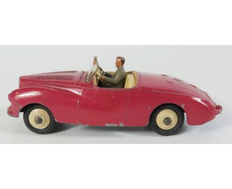Dinky 101 Sunbeam Alpine in cerise with cream interior, hubs and grey driver