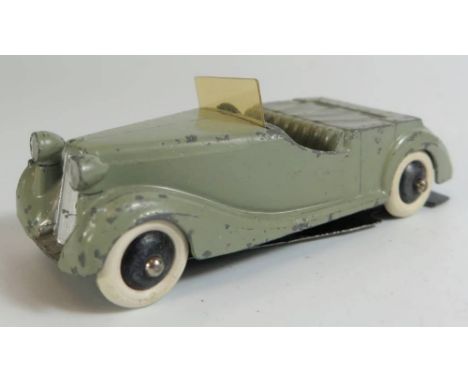   Dinky 38b Sunbeam Talbot Sport with solid steering wheel and in light grey with dark grey tonneau