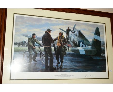 GIL COHEN (AMERICAN 1931) 'RETURN TO HALESWORTH' a limited edition print of 'Walker (Bud) Mahurin after his 20th air to air c