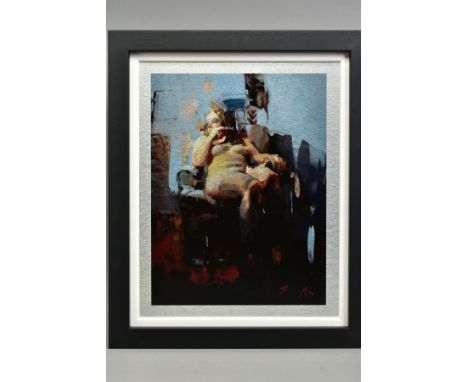 CHRISTIAN HOOK (BRITISH 1971), 'Nocturne A', a Limited Edition print on aluminium of a nude female, 4/95, signed bottom right