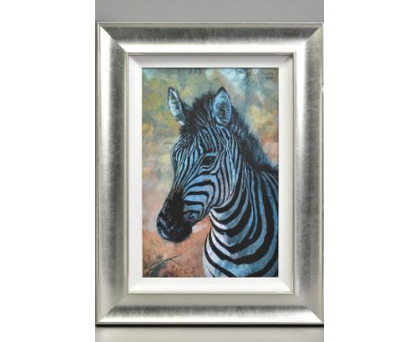 ROLF HARRIS (AUSTRALIAN 1930), 'Young Zebra', a Limited Edition print on canvas, 77/195, signed top right, with certificate, 
