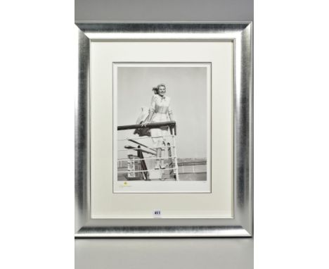'RITA HAYWORTH', a Limited Edition print produced for the Cunard Liner Queen Elizabeth, 10/295, mounted, framed and glazed, a