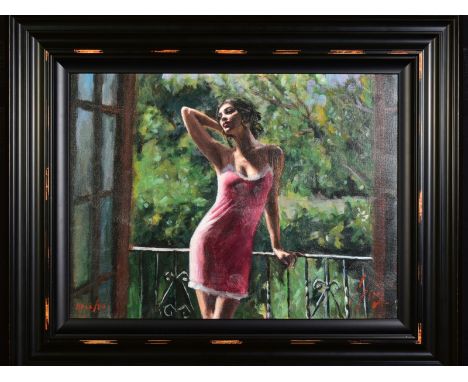 FABIAN PEREZ (ARGENTINIAN 1967), 'Like A Cat III', an artist proof print of a female figure on a balcony, 18/20, signed botto