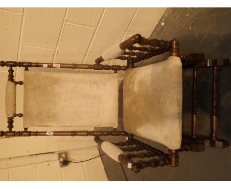 Bobbin turned antique American rocking chair 