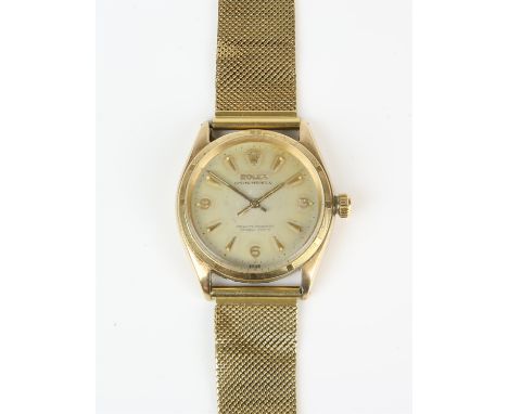 Rolex  A reference 1003 Gentleman's gold  Oyster Perpetual wristwatch the signed  dial marked superlative chronometer, with R