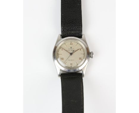 Rolex A reference 4220 Oyster Speedking wristwatch, in stainless steel case, plain bezel, the signed dial with Roman numeral 
