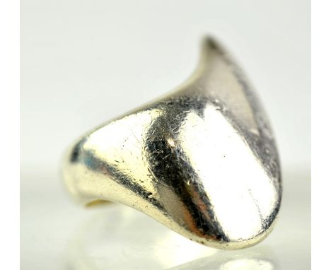 Nanna Ditzel for Georg Jensen, a Danish silver abstract ring, design number 91, hallmarked silver, with import marks for Lond