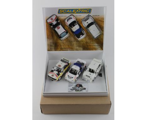 Scalextric Stig Blomqvist Rally Legend limited edition box set (C3372A), 'MG Metro 6R4 - Ford RS200 - Audi Sport Quattro', co