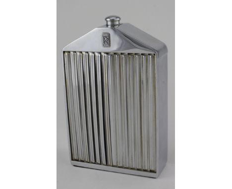 Rolls Royce flask / decanter by Ruddspeed Ltd., in the form of a Chrome radiator grill, height 195mm, width 120mm, depth 45mm