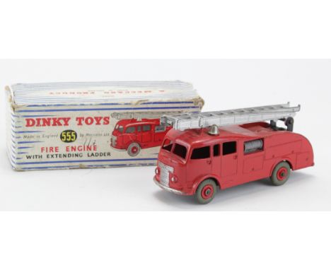 Dinky Toys, no. 555, Fire Engine (with extending ladder), contained in original box (lid torn