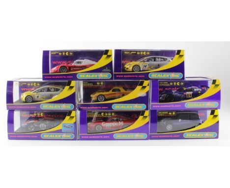 Scalextric. Eight boxed Scalextric models, comprising Seat Leon (C2825); Porsche GT3R (C2664); Maserati MC12 (C2784); Ford GT