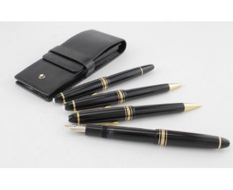 Montblanc. A Montblanc Meisterstuck pen & pencil set, comprising fountain pen (GV1093644); ballpoint pen (KS1158775); rollerb