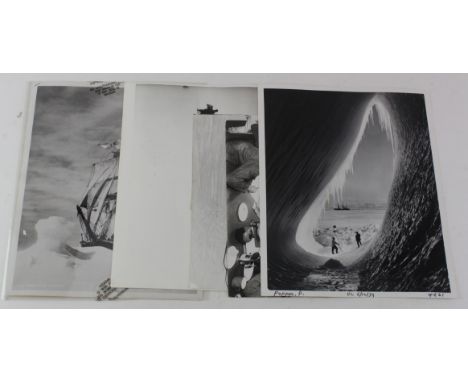Polar Exploration, 5 prints from Herbert Ponting’s original negatives, inc. Terra Nova, Group in Ward Room, Evans/Oates/Wilso