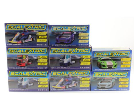 Scalextric. Eight boxed Scalextric models, comprising RCT Racing Truck no. 22 (C3610, x 2); Super Kart no. 1 (C3668, x 2); St