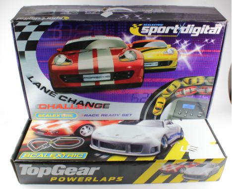 Scalextric. Two Scalextric boxed sets, comprising Sport Digital Lane Change Challenge & Top Gear Power Laps (both look to be 