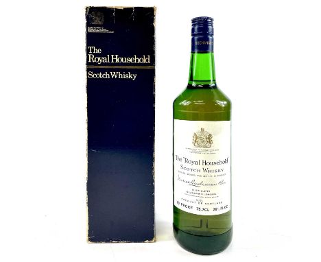 Whisky - The Royal Household Scotch Whisky.  Distilled, blended and bottled in Scotland by James Buchanan &amp; Co. Ltd. 70° 