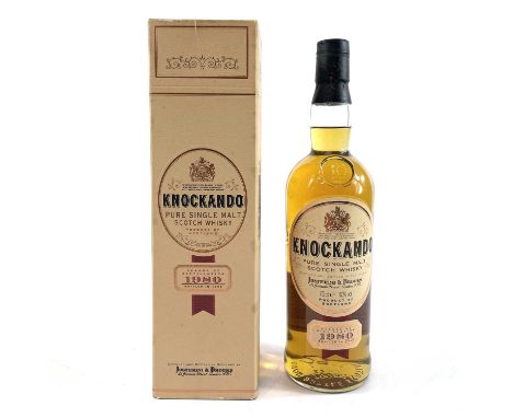 Whisky - Knockando Pure Single Malt Scotch Whisky. Season of distillation 1980 , 70cl, 40% vol., boxed and with leaflet. 