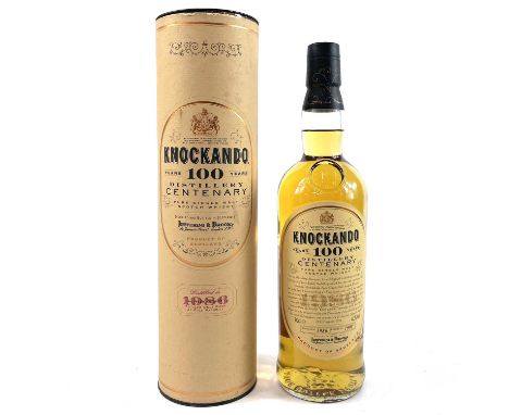 Whisky - Knockando Pure Single Malt Scotch Whisky.  Distilled in 1986, 70cl, 40% vol., in original card tube.
