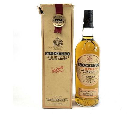 Whisky - Knockando Pure Single Malt Scotch Whisky.  1976 Season, 75cl, 40% vol., boxed and with leaflet.