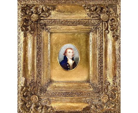 English School 18th/19th centuryMiniature portrait of a Gentlemen5cm x 4cm. Ivory registration UJ74V4W9