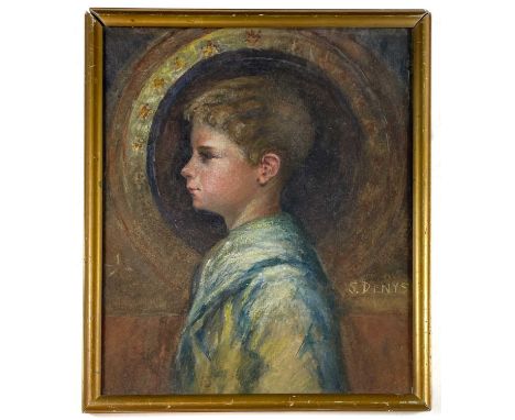 S. DENYS  An early 20th century portrait of an alter-boySigned S. Denys26cm x 23cm 
