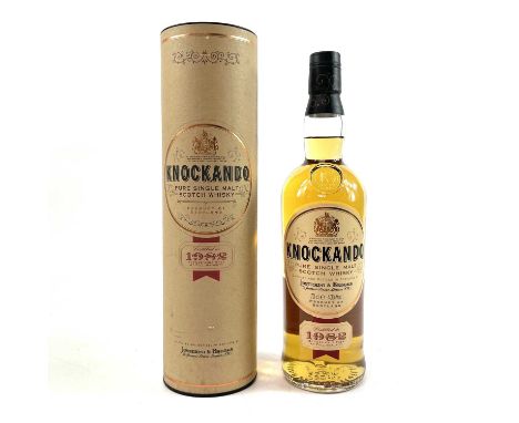 Whisky - Knockando Pure Single Malt Scotch Whisky.  Distilled in 1982, 70cl, 40% vol., in original card tube.