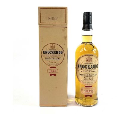 Whisky - Knockando Pure Single Malt Scotch Whisky. Season of distillation 1978, 70cl, 40% vol., boxed and with leaflet.