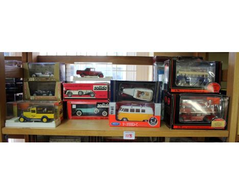 Twenty-five boxed vehicles, to include examples by Corgi, Gilbow, Eligor, Nex, and others. 