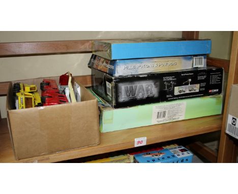 Four boxed sets, comprising: Matchbox farm, No.FM-9; 'Pills, Potions & Powders'; a Corgi 'Battle of Britain', No.CS90025; and