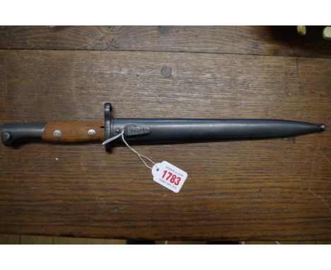 A bayonet and scabbard, No.53737.