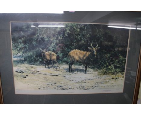 David Shepherd, 'African Afternoon', signed in pencil, numbered 305/850 and blind stamped, colour print, I.44 x 75.5cm. 