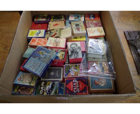 A large quantity of vintage card games and playing card packs, including some sporting types. 