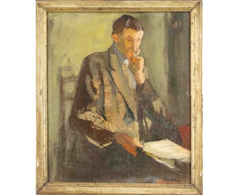 Eugen Spiro (1874-1972), dt.-amerikanischer Portrait- und Landschaftsmaler, ab 1915 Vorstand der Berliner Secession. Bildnis 
