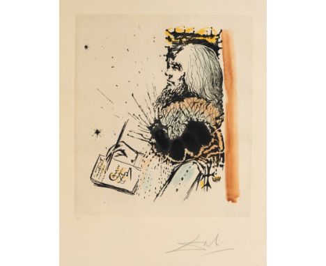 Salvador Dali (1904-1989), ''Portrait de Calderón'', Farbradierung mit Aquatinta auf Velin, 1971, u. re. handsign., u. li. al