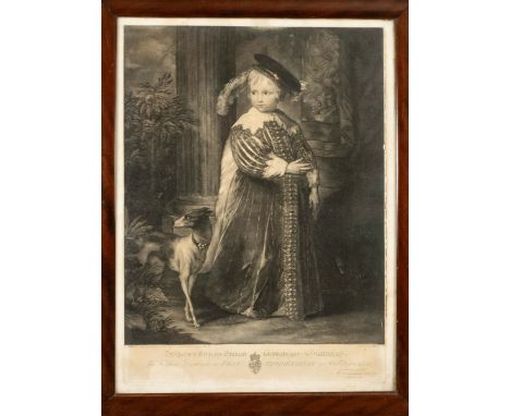 Konvolut von 4 gerahmten Stichen des 18./19. Jh.: Portrait Wilhelm II Prinz von Oranien, Schabkunstblatt von Michelis nach va