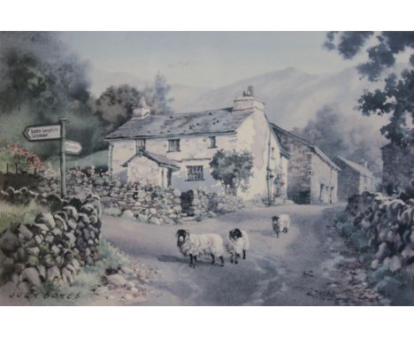 ' 'THE ROAD TO ELLESWATER ''  by JUDY BOYS. A lithograph framed and glazed limited edition print no 245/850 being signed by a