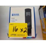 (2x) HANNA Instruments pH tester, model HI98129, Series: 07200282111 / 07070481111. / Probador de p