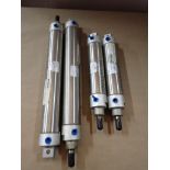 Lot of (4) Assorted SMC Cylinders