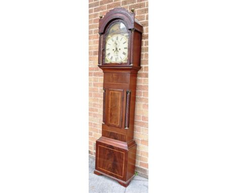 A MAHOGANY CASED 8-DAY LONGCASE CLOCK  the enamel dial signed 'Wm.Slade Taunton' with subsidiary seconds dial and date apertu