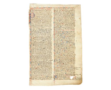 Ɵ Opening leaf of Guillelmus Durandus, Repertorium juris canonici (Breviarium aureum), a collection of citations from canonis