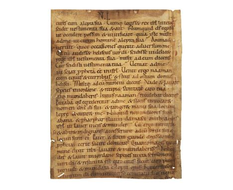 Ɵ Leaf from a Missal, from the Temporal, with Masses for the 3rd Sunday in Lent and the Monday following, in Latin, manuscrip
