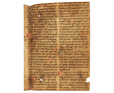 Ɵ Matthaeus Platearius, De Medicinis Simplicibus, a medieval herbal, in Latin, manuscript on parchment[England or France, sec