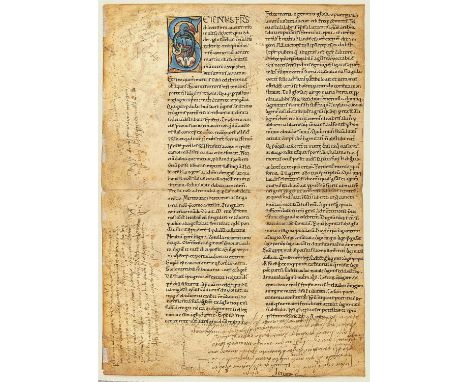 Ɵ Sermons on the Annunciation of the Virgin attributed to Augustine, with a large decorated initial, manuscript in Latin on p