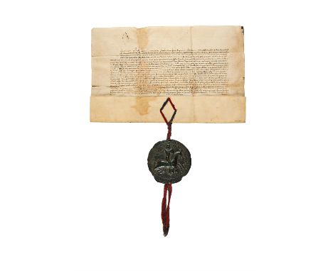 The archive of the Honour of Eye, including a Letters Patent of Richard II, confirming the gift of his queen, Anne of Bohemia