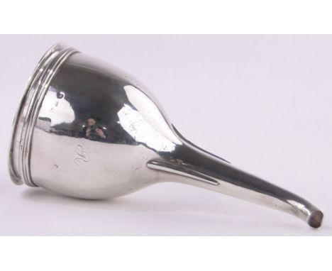 An 18th century Scottish silver wine funnel,makers marks W R circa 1780, height 15cm.
