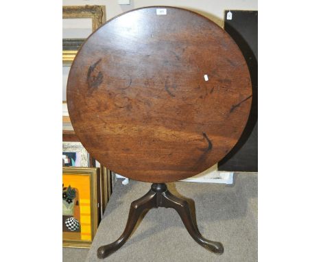 A Georgian mahogany tripod table,width 2'8", height 2'4".