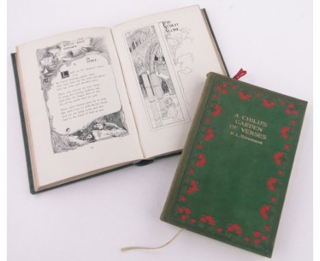R L Stevenson - A Child's Garden Of Verse,illustrated by Charles Robinson, First Edition John Lane 1895, rebound, and another
