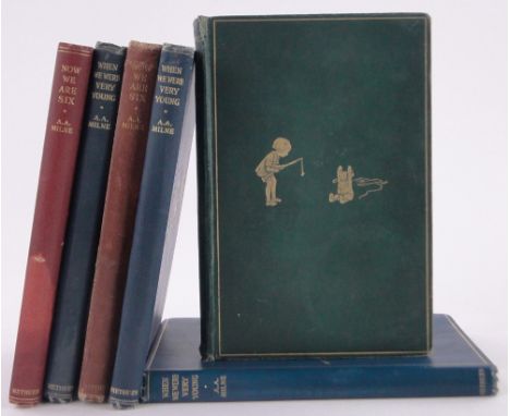 A A Milne - Winnie The Pooh 5th edition 1927,Now We Are Six, First Edition 1927 and 3rd Edition 1927 and When We Were Very Yo
