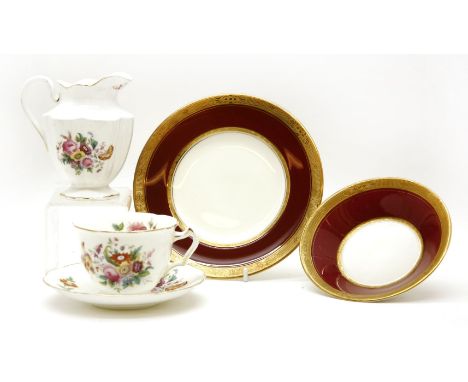 A George Jones Crescent china tea set for twelve, and a Royal Worcester 'Diana' pattern dinner service for eight